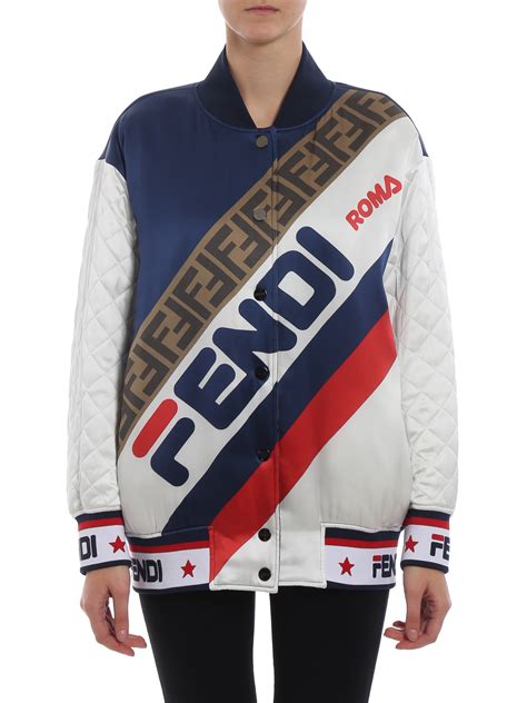 blue bomber jacket fendi|Fendi bomber jacket men's.